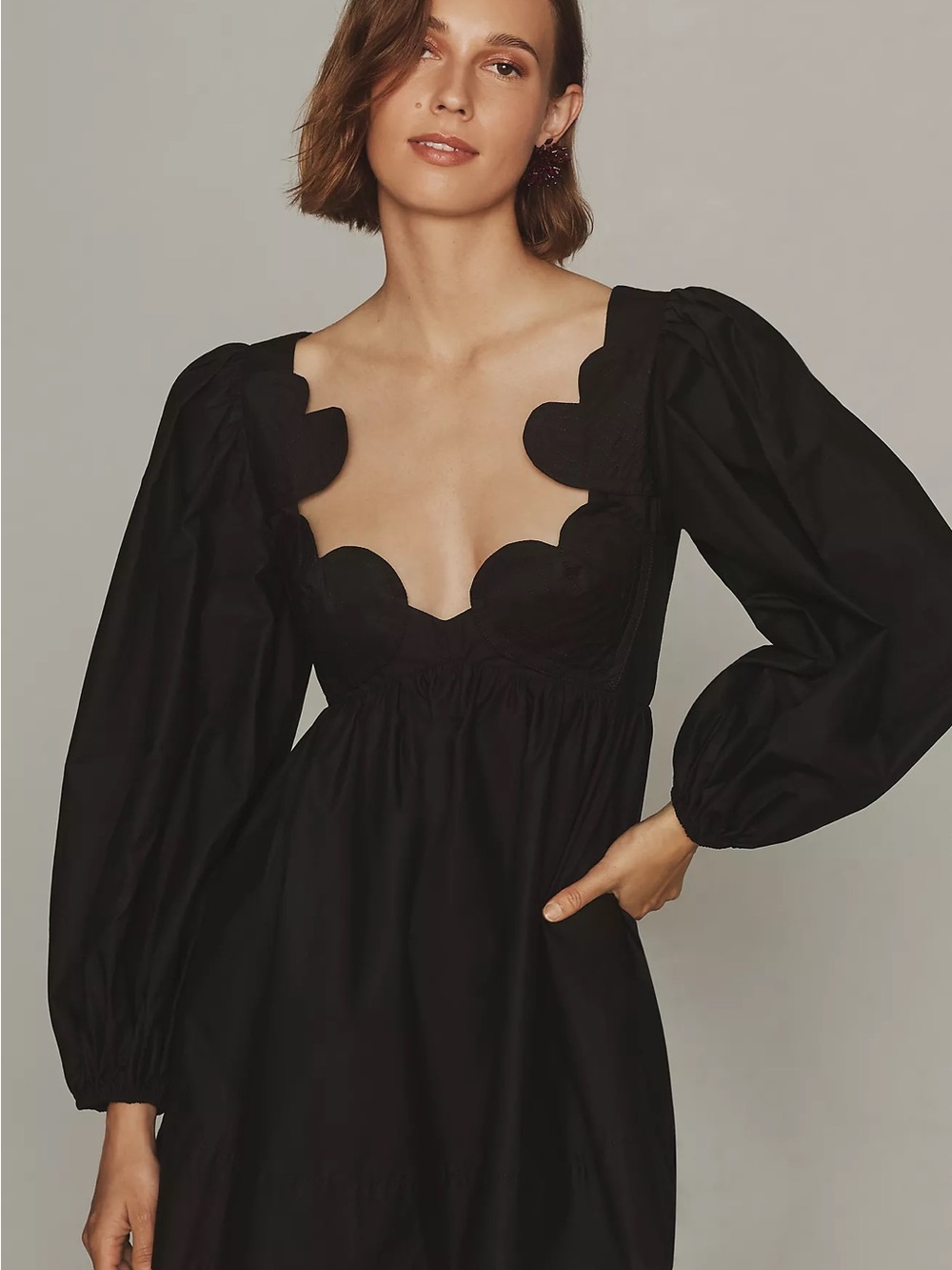 Farm Rio Long Sleeve Heart Bodice Dress